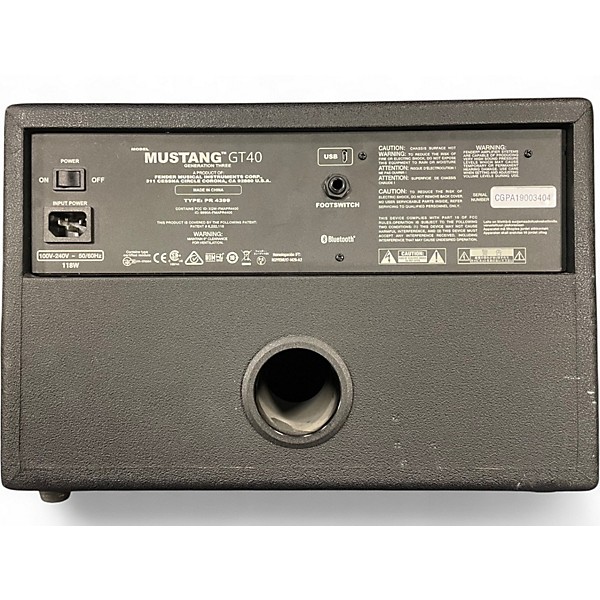 Used Fender Mustang GT 40 40W 2X6.5 Guitar Combo Amp