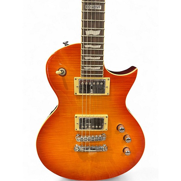 Used ESP LTD EC401VF Faded Cherry Sunburst Solid Body Electric Guitar
