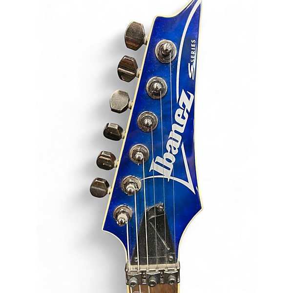 Used Ibanez S670QM Blue Solid Body Electric Guitar