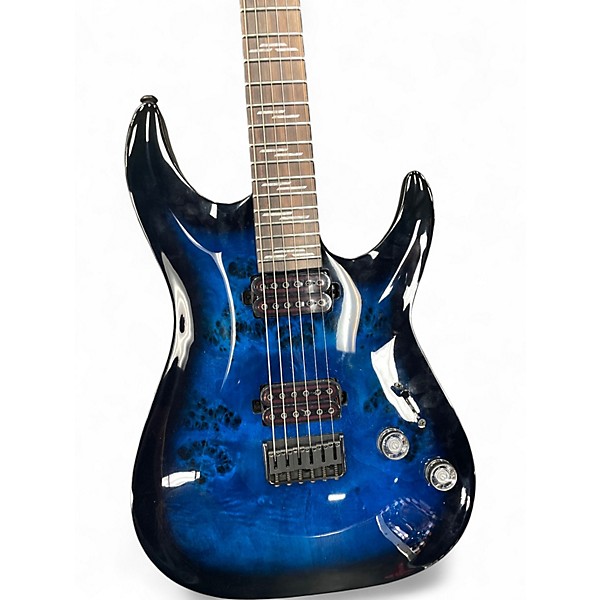 Used Schecter Guitar Research OMEN ELITE 6 Trans Blue Solid Body Electric Guitar