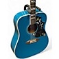 Used 2018 Gibson HUMMINGBIRD LTD BIG SKY BLUE Acoustic Electric Guitar