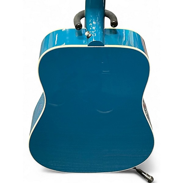 Used 2018 Gibson HUMMINGBIRD LTD BIG SKY BLUE Acoustic Electric Guitar