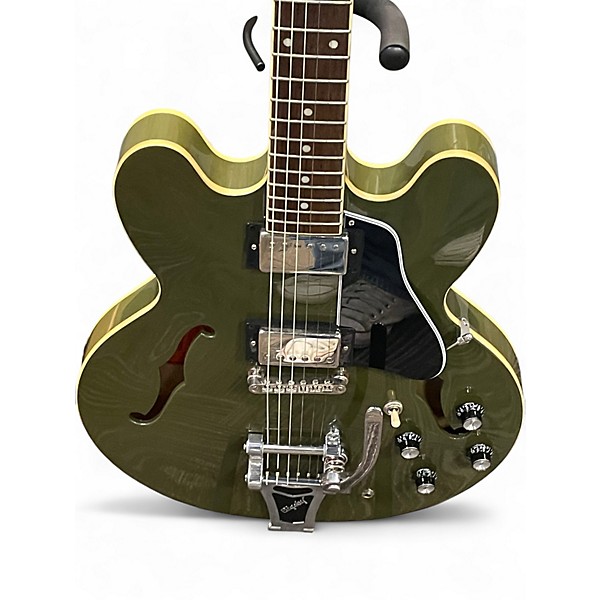 Used Epiphone ES-335 Green Hollow Body Electric Guitar
