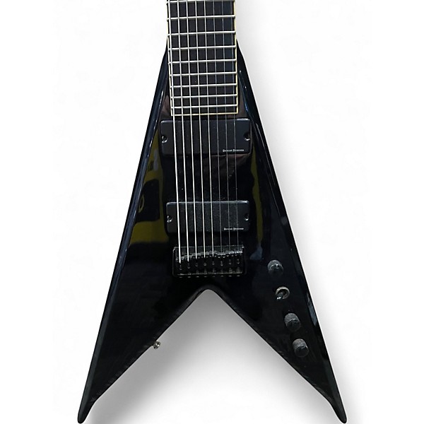 Used B.C. Rich JRV Lucky 8 8-String Black Solid Body Electric Guitar