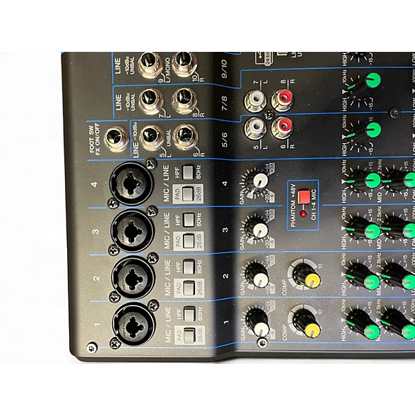 Used Yamaha MG10XU 10 Channel Mixer with Effects Unpowered Mixer