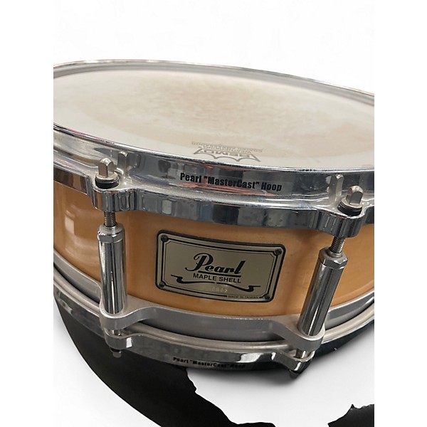 Used Pearl 14in Maple Shell Snare Natural Drum