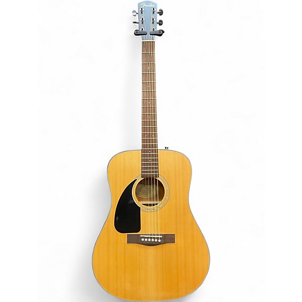 Used Fender CD100 Left Handed Natural Acoustic Guitar