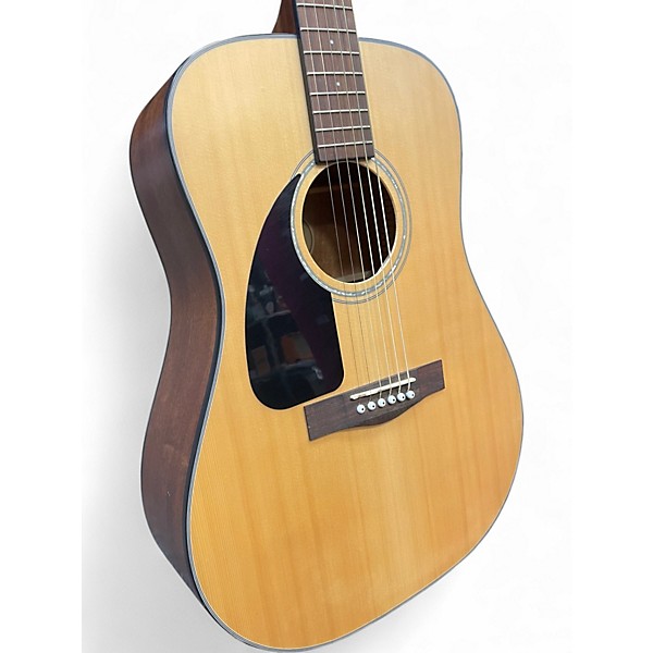 Used Fender CD100 Left Handed Natural Acoustic Guitar