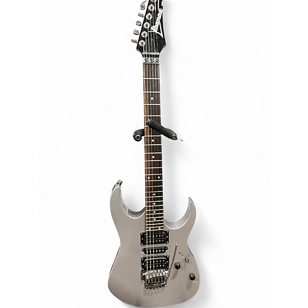 Used Ibanez RG370QMSP RG Series Silver Solid Body Electric Guitar