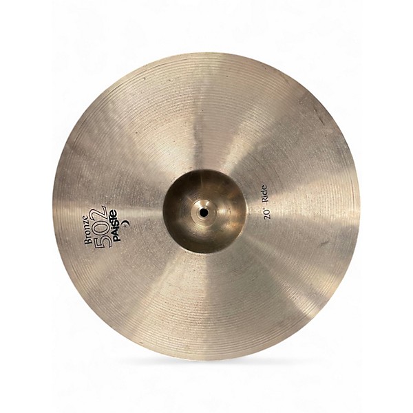 Used Paiste 20in BRONZE 502 RIDE Cymbal