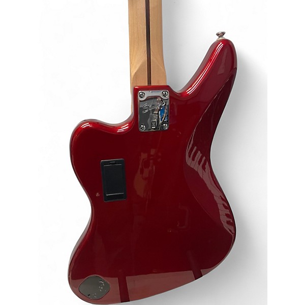 Used Squier Vintage Modified Jaguar Bass Red Electric Bass Guitar