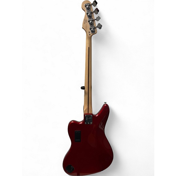 Used Squier Vintage Modified Jaguar Bass Red Electric Bass Guitar