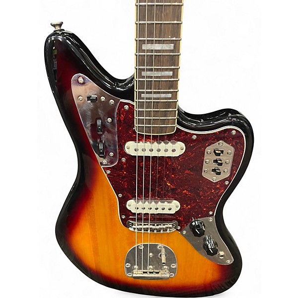 Used Squier JAGUAR 3 Color Sunburst Solid Body Electric Guitar