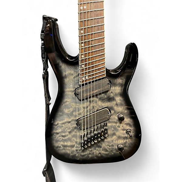 Used Jackson X Series Soloist Arch Top SLATX8Q MS Transparent Black Burst Solid Body Electric Guitar