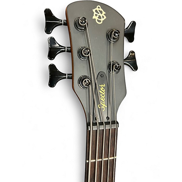 Used Spector NS PULSE 5 Trans Purple Electric Bass Guitar