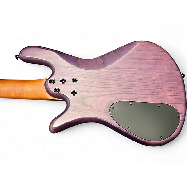 Used Spector NS PULSE 5 Trans Purple Electric Bass Guitar