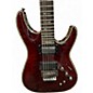 Used Schecter Guitar Research Hellraiser C1 Floyd Rose Sustaniac Trans Red Solid Body Electric Guitar