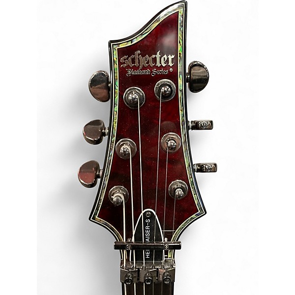 Used Schecter Guitar Research Hellraiser C1 Floyd Rose Sustaniac Trans Red Solid Body Electric Guitar