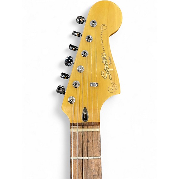 Used 2018 Squier J Mascis Jazzmaster Vintage White Solid Body Electric Guitar