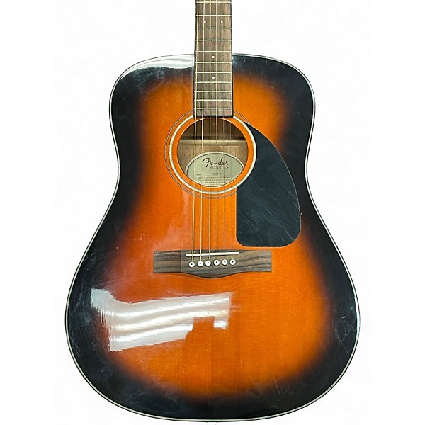 Used Fender CD60 Dreadnought 2 Color Sunburst Acoustic Guitar