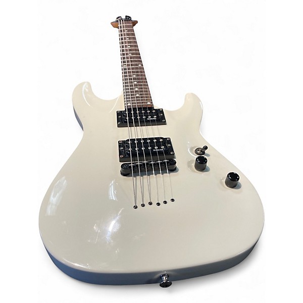 Used Schecter Guitar Research Omen 6 White Solid Body Electric Guitar