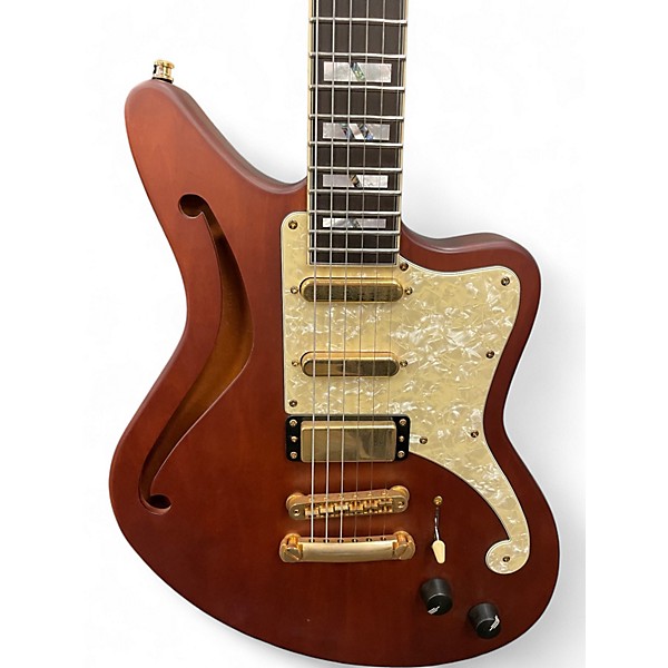 Used D'Angelico DELUXE BEDFORD SHLE LTD 4/50 MATTE WALNUT Hollow Body Electric Guitar