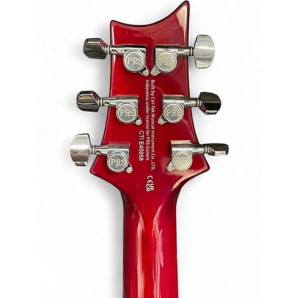 Used PRS SE Standard 24 Trans Red Solid Body Electric Guitar