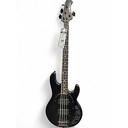 Used 2016 Ernie Ball Music Man Stingray HH 4 String Stealth Black Electric Bass Guitar