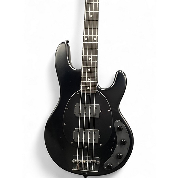 Used 2016 Ernie Ball Music Man Stingray HH 4 String Stealth Black Electric Bass Guitar