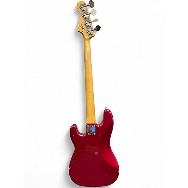 Used 2013 Fender ROADWORN NATE MENDEL PRECISION BASS Candy Apple Red Metallic Electric Bass Guitar