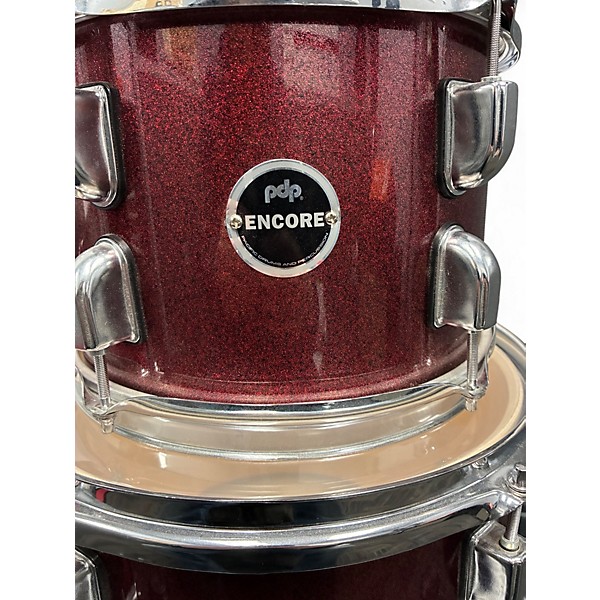 Used PDP by DW 5 Piece encore Chrome Red Drum Kit