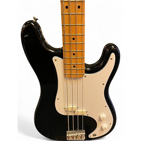Vintage 1980s Squier Bullet Black Electric Bass Guitar