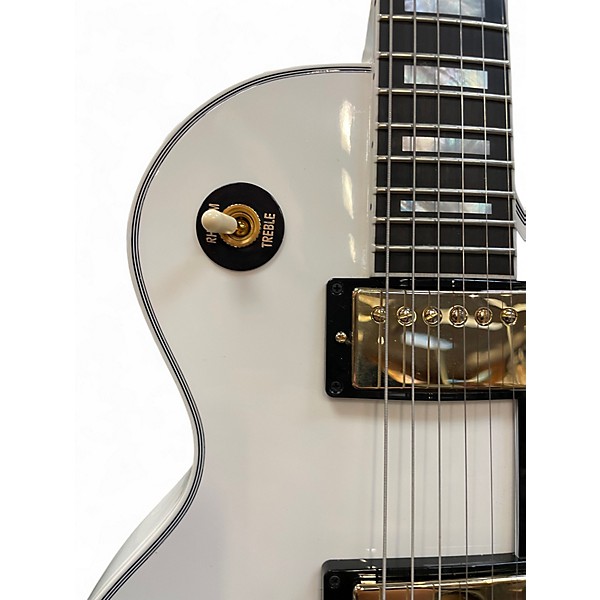 Used Gibson Custom Les Paul Custom Alpine White Solid Body Electric Guitar