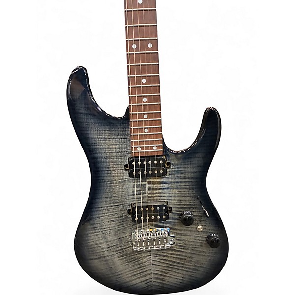 Used Ibanez AZ24SIF TRANSPARENT BLACK Solid Body Electric Guitar