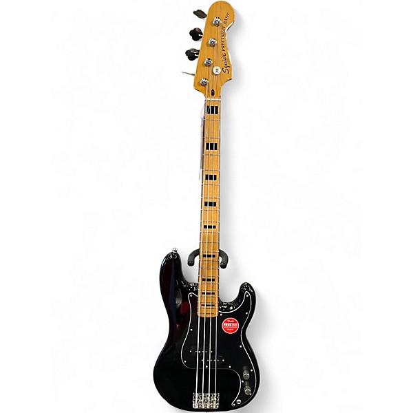 Used 2025 Squier Classic Vibe 1970S Precision Bass Black Electric Bass Guitar