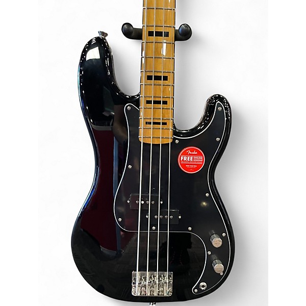 Used 2025 Squier Classic Vibe 1970S Precision Bass Black Electric Bass Guitar