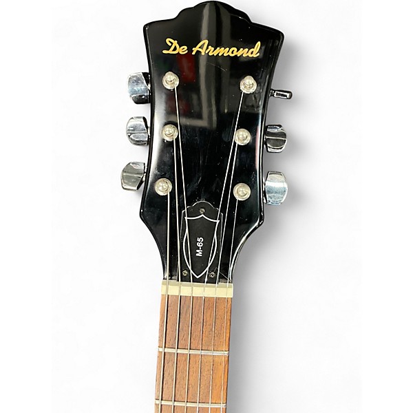 Used DeArmond M65 Black Solid Body Electric Guitar