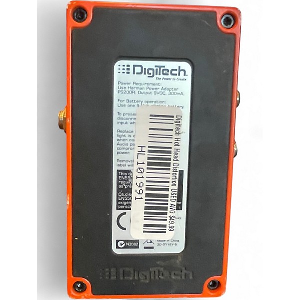 Used DigiTech Hot Head Distortion Effect Pedal