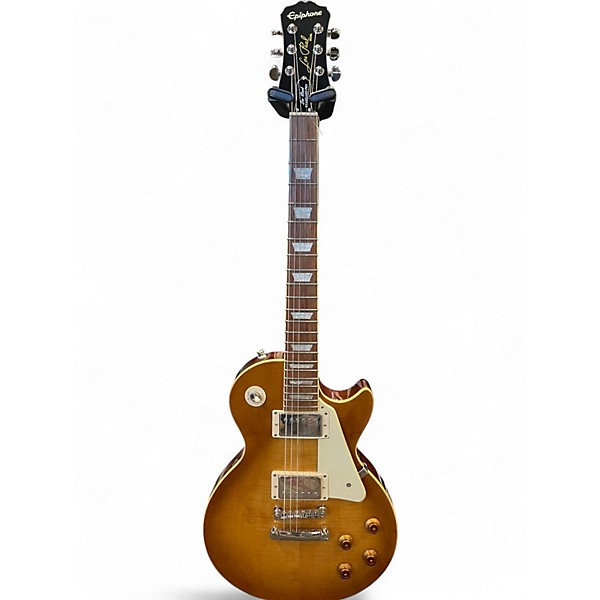 Used 2018 Epiphone Les Paul Standard Pro Honey Burst Solid Body Electric Guitar