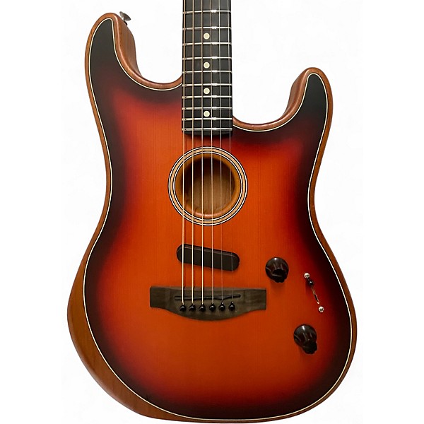 Used Fender American Acoustasonic Stratocaster SUNBURST Acoustic Electric Guitar