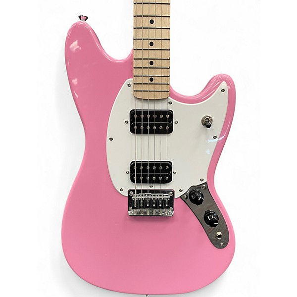 Used Squier Sonic Mustang HH Flash Pink Solid Body Electric Guitar