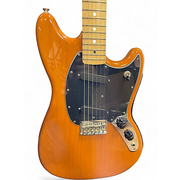 Used Fender Mustang Brown Solid Body Electric Guitar