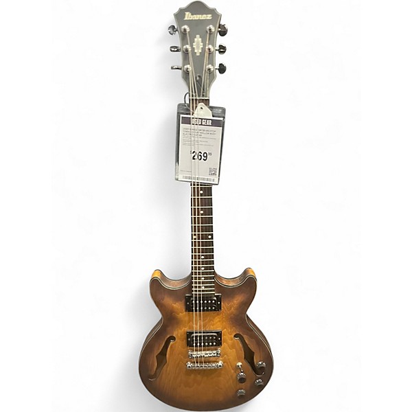 Used Ibanez AM73B Archtop Tobacco Flat Hollow Body Electric Guitar