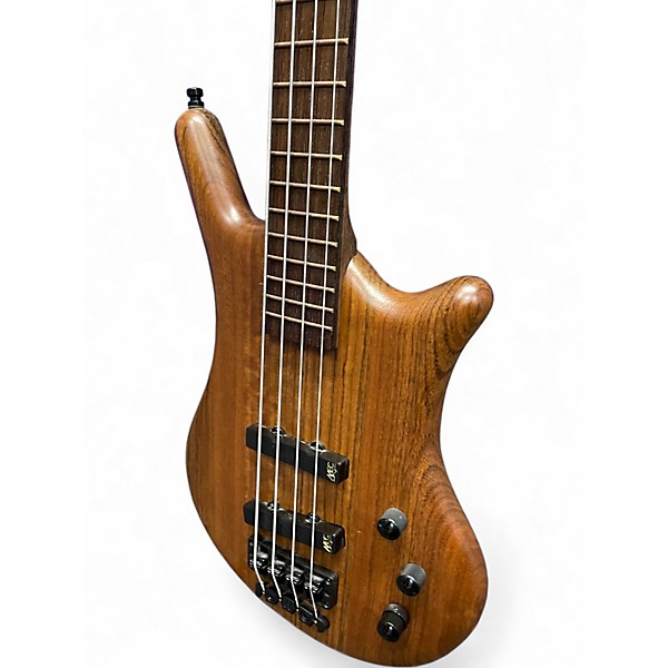 Used Warwick Thumb 4 String Bolt-On Worn Natural Electric Bass Guitar