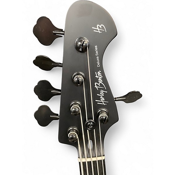 Used Harley Benton Deluxe Black Electric Bass Guitar