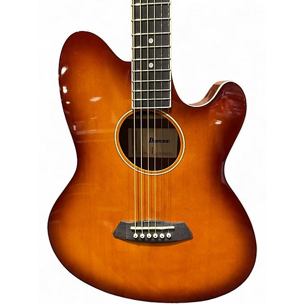 Used Ibanez TCY10E Talman Vintage Sunburst Acoustic Electric Guitar
