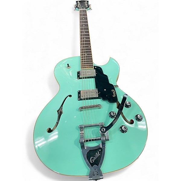 Used Guild SF-SCGVT Seafoam Green Hollow Body Electric Guitar