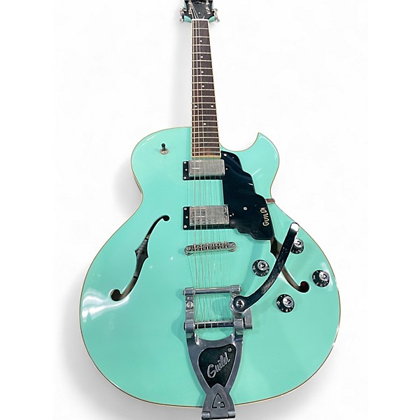 Used Guild SF-SCGVT Seafoam Green Hollow Body Electric Guitar