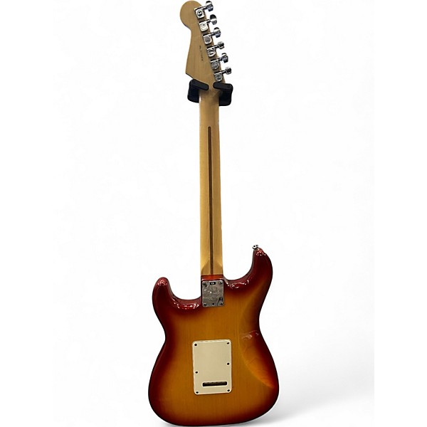 Used Fender American Deluxe Ash Stratocaster AGED CHERRY BURST Solid Body Electric Guitar