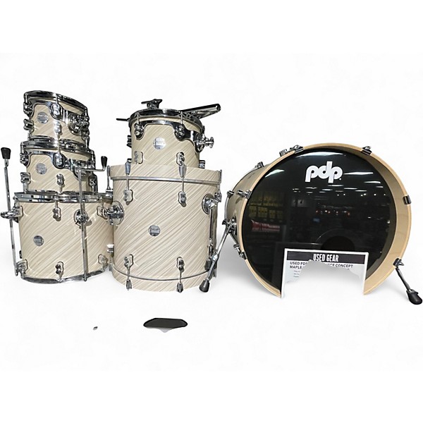 Used PDP by DW 6 Piece Concept Maple Twisted Ivory Drum Kit